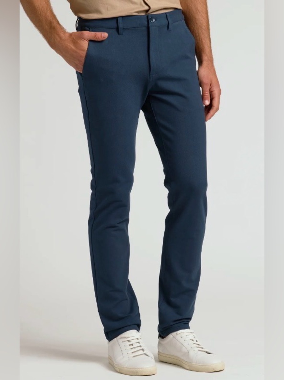 True Classic Slim Dressy Chino Pants Mens 32x32 Navy Blue Stretch Trouser NWT